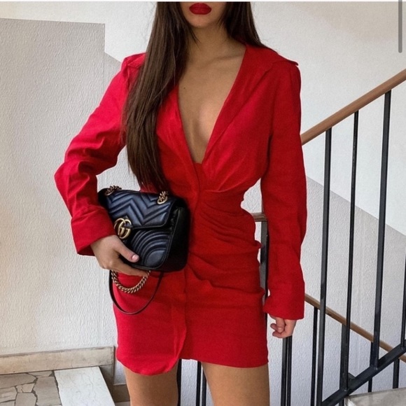 Zara Draped Linen Dress - Picture 5 of 6